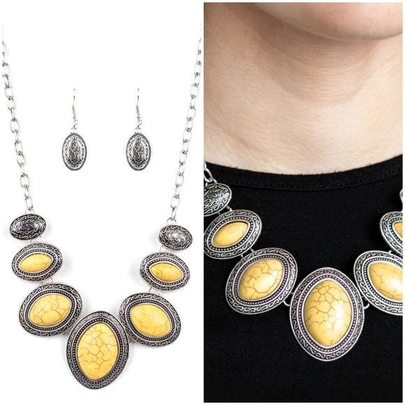 SIERRA SERENITY YELLOW NECKLACE/EARRING SET